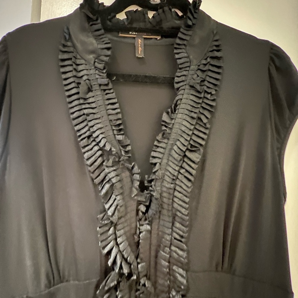 BCBG Black Ruffled Dress - Picture 2 of 3